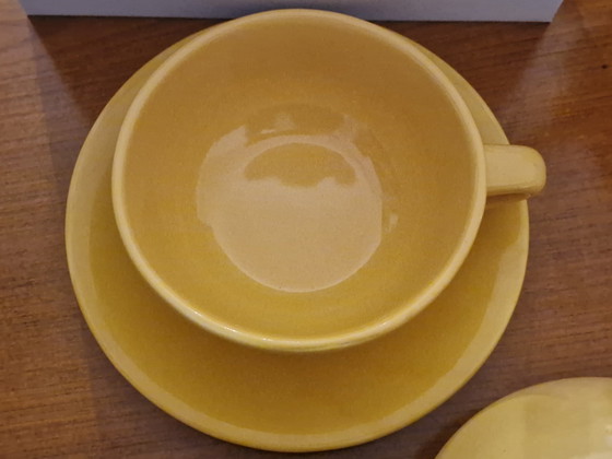 Image 1 of Lipton teapot with cup yellow