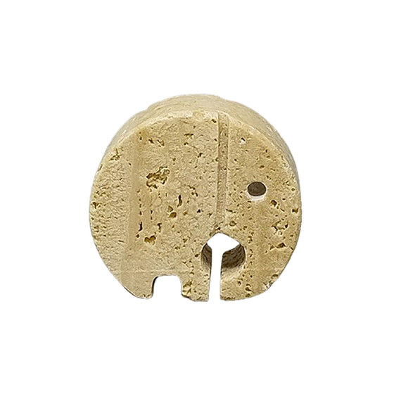 Image 1 of 1970s Original Travertine Elephant Sculpture by Enzo Mari for F.lli Mannelli