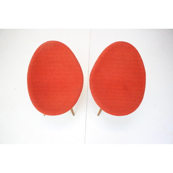 Image 1 of Poltrona vintage in legno e tessuto di Miroslav Navratil, Cecoslovacchia, anni '60