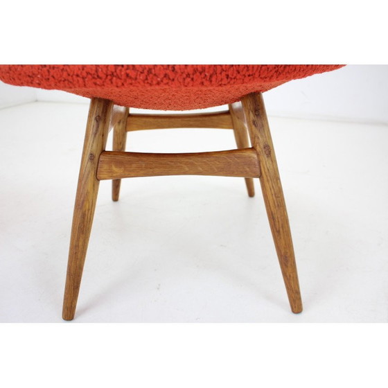 Image 1 of Poltrona vintage in legno e tessuto di Miroslav Navratil, Cecoslovacchia, anni '60