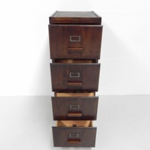 Union Office, oak chest of drawers - 4 drawers