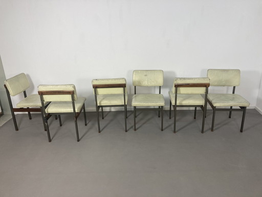 6 x Wébé " Pali" Dining Chairs Louis van Teeffelen '60