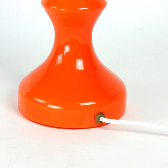 Image 1 of Vintage orange glass table lamp by Vitropol, Poland 1960s