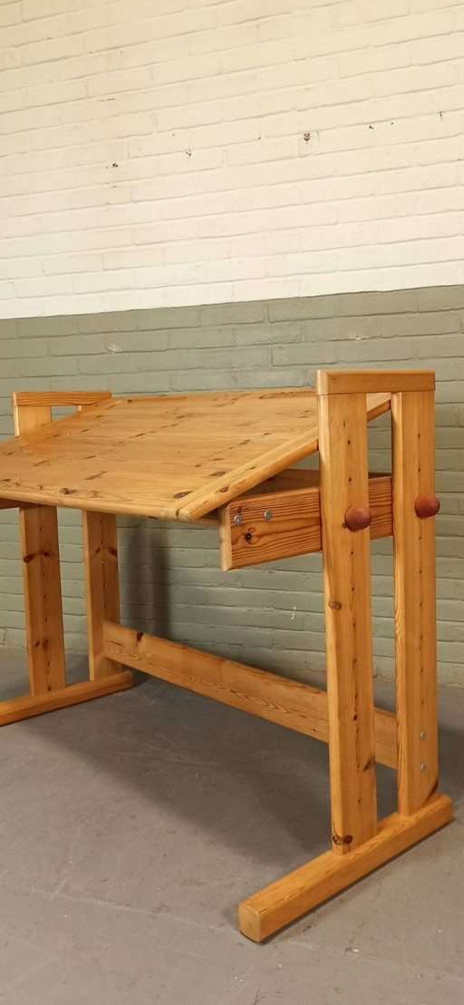 Vintage Pine Tiltable / Drawing Desk 