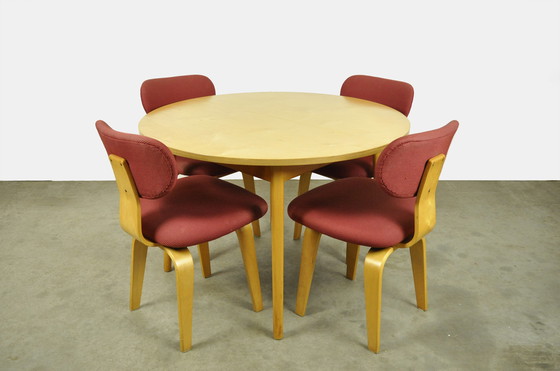 Image 1 of Vintage Round birch wood dining table