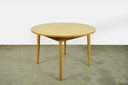 Vintage Round birch wood dining table