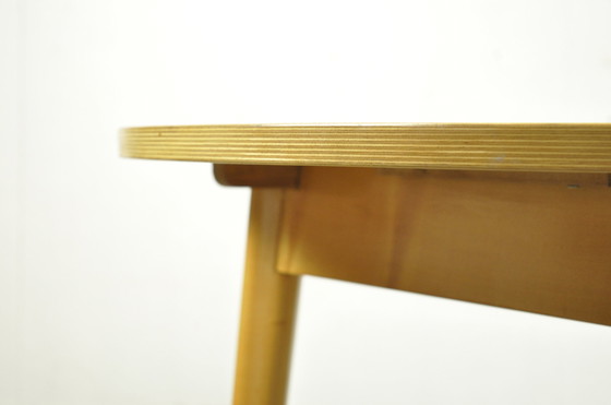 Image 1 of Vintage Round birch wood dining table
