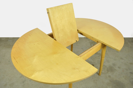 Image 1 of Vintage Round birch wood dining table