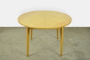 Vintage Round birch wood dining table