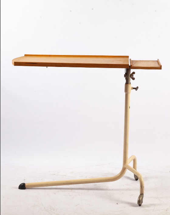 Image 1 of Adjustable side table on castors