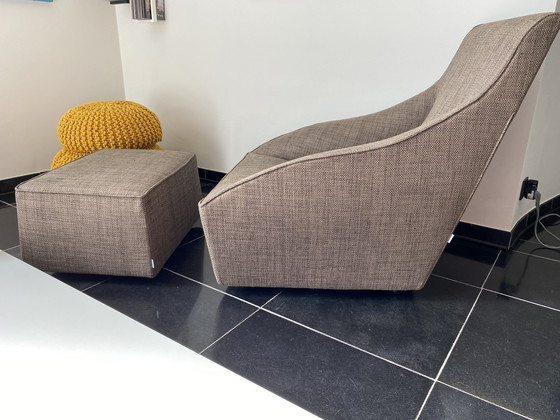 Image 1 of Doda Armchair and Molteni Matching Pouffe