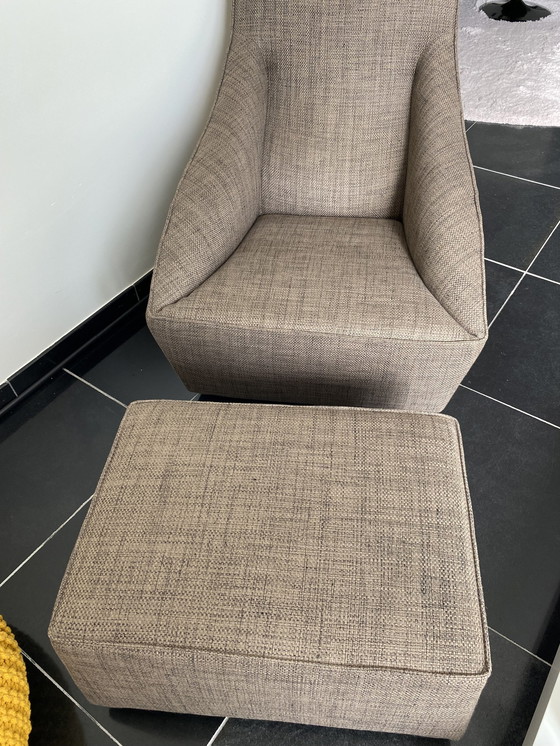 Image 1 of Doda Armchair and Molteni Matching Pouffe