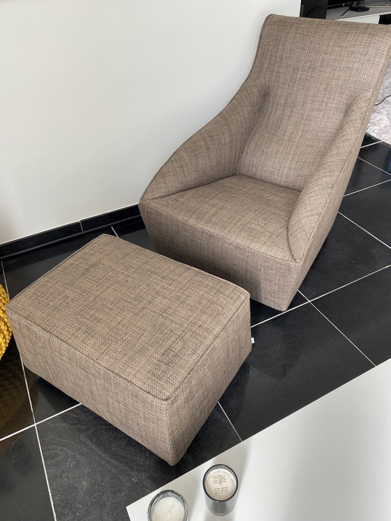 Image 1 of Doda Armchair and Molteni Matching Pouffe