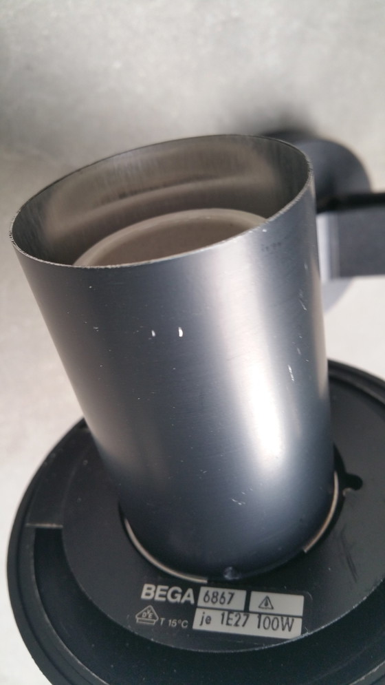 Image 1 of 14x Vintage 70s Bega design wall lights smoked glass