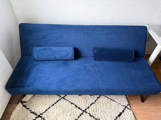  Velvet 3-Seater Sofa Salvador With Sleep Function