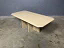Vintage travertine coffee table flexible legs