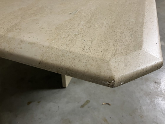 Image 1 of Vintage travertine coffee table flexible legs