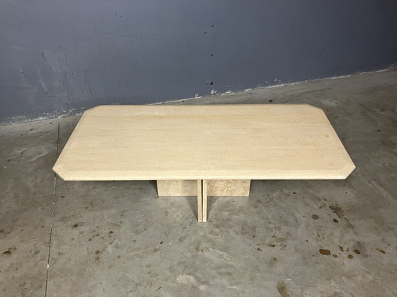 Image 1 of Vintage travertine coffee table flexible legs