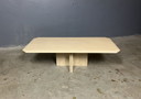 Vintage travertine coffee table flexible legs