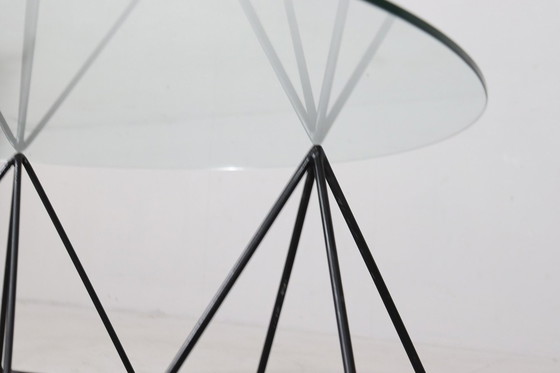 Image 1 of Wire table/coffee table with metal wire frame, Italy, 1980s