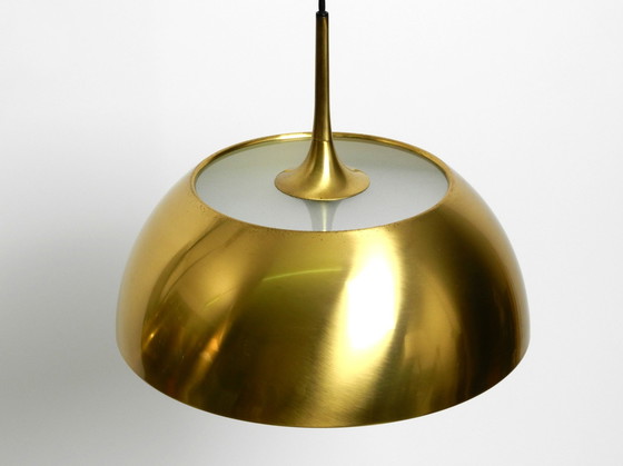 Image 1 of Beautiful Rare Original 1970S Florian Schulz Brass Pendant Light With Pulley System