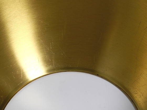 Image 1 of Beautiful Rare Original 1970S Florian Schulz Brass Pendant Light With Pulley System