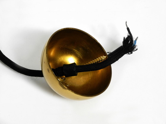 Image 1 of Beautiful Rare Original 1970S Florian Schulz Brass Pendant Light With Pulley System