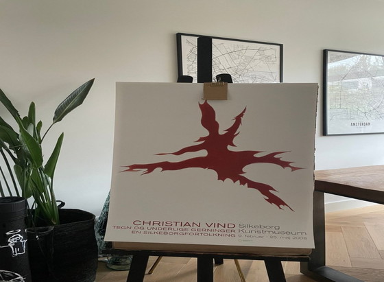 Image 1 of Christian Vind,  Tegn Og Underlige Gerninger, Exibition Poster 2008, Printed In Denmark