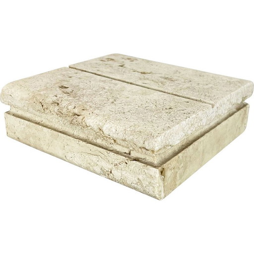 Vintage travertine storage box by Fratelli Mannelli, Italy 1970s