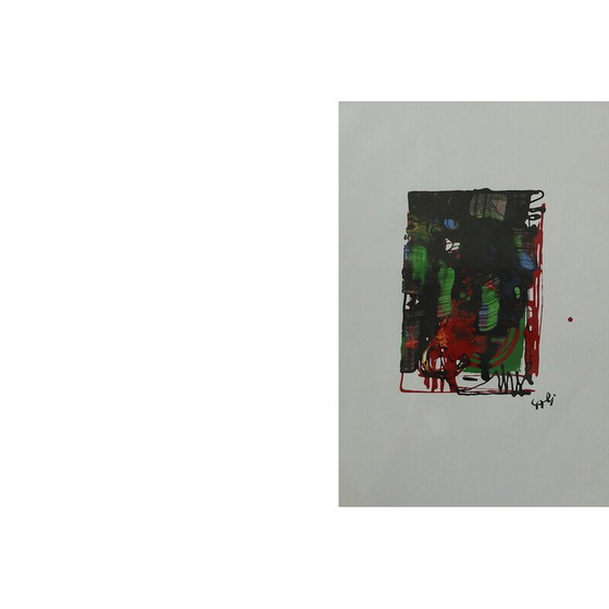 Image 1 of Dipinto d'epoca su carta di Rosario Calì, 1960