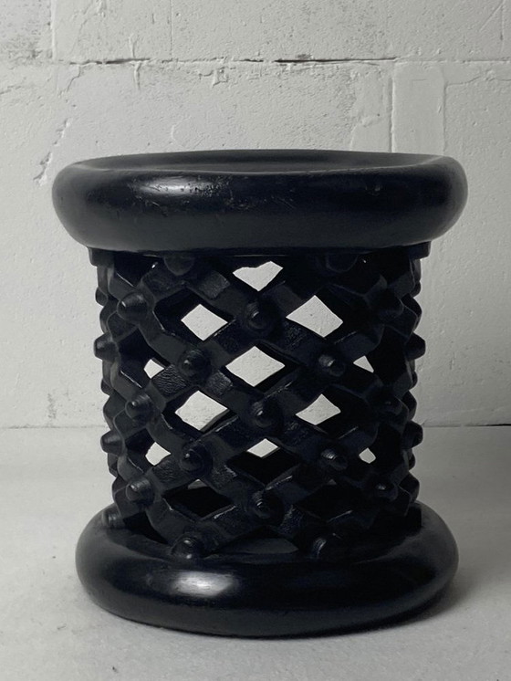 Image 1 of African Ebonised Bamileke Low Stool, Cameroon, 1970S