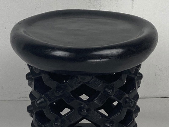 Image 1 of African Ebonised Bamileke Low Stool, Cameroon, 1970S