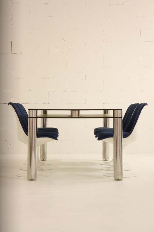 Maestro Dining Table Joe Colombo Zanotta White