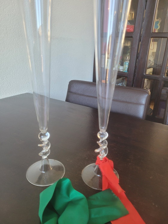 Image 1 of Set di nuovi bicchieri da champagne alti 42 cm