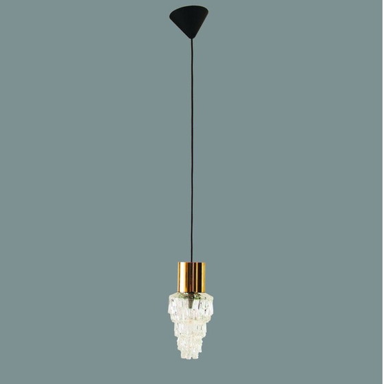 Image 1 of Vintage bubble glass pendant lamp by Helena Tynell for Glashütte Limburg, Germany 1960s