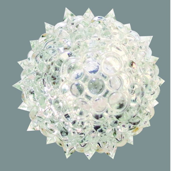 Image 1 of Vintage bubble glass pendant lamp by Helena Tynell for Glashütte Limburg, Germany 1960s