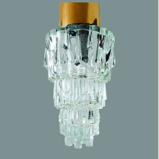 Image 1 of Vintage bubble glass pendant lamp by Helena Tynell for Glashütte Limburg, Germany 1960s