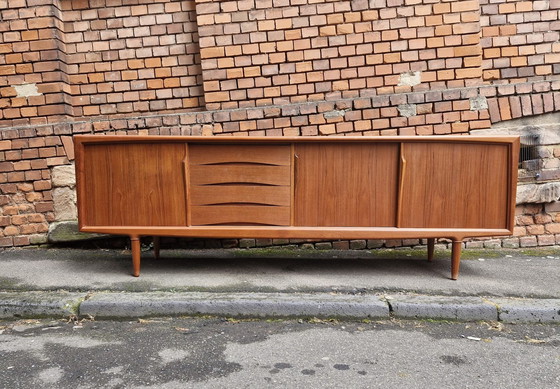 Image 1 of Axel Christensen Aco Møbler Teak Sideboard Danish Mid - Century Design Chest of Drawers Credenza 60s Vintage Retro 60S