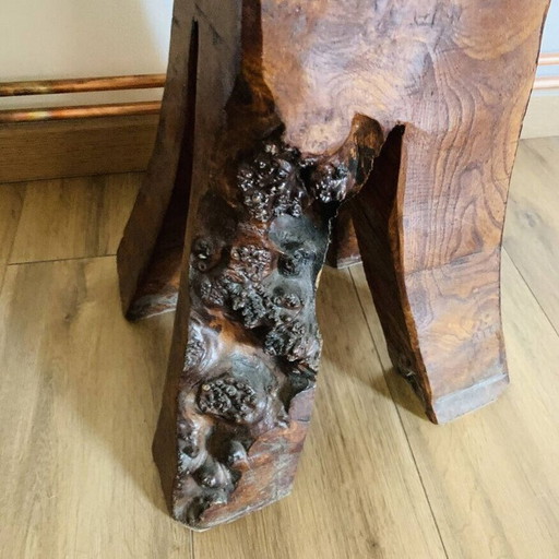 Vintage solid elm server