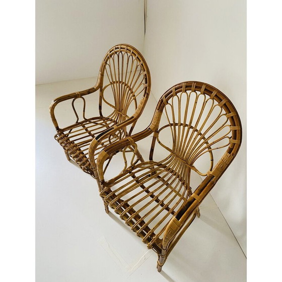 Image 1 of Vintage rattan and bamboo garden set, Italy 1970s