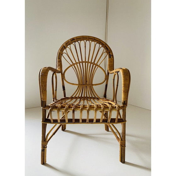 Image 1 of Vintage rattan and bamboo garden set, Italy 1970s