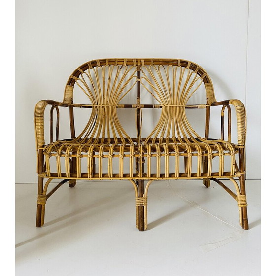 Image 1 of Vintage rattan and bamboo garden set, Italy 1970s