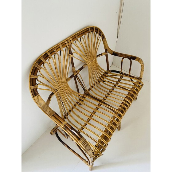 Image 1 of Vintage rattan and bamboo garden set, Italy 1970s