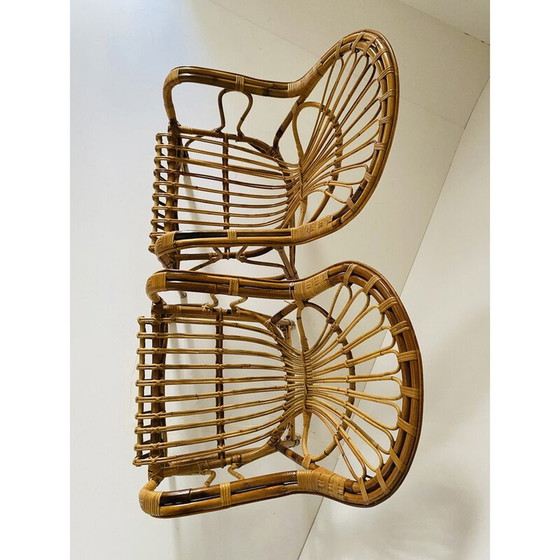Image 1 of Vintage rattan and bamboo garden set, Italy 1970s