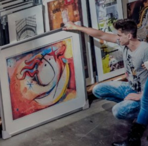 Kamile Cheers - An den Frnhling /120 – lithos zeefdrukken, Figuratief (photo 2 of 2)