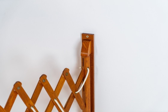 Image 1 of Large Teak “Scissor” Wall Lamp (Denmark, 1960S).