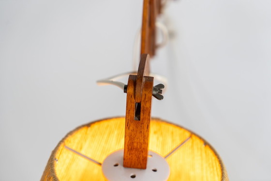 Image 1 of Large Teak “Scissor” Wall Lamp (Denmark, 1960S).