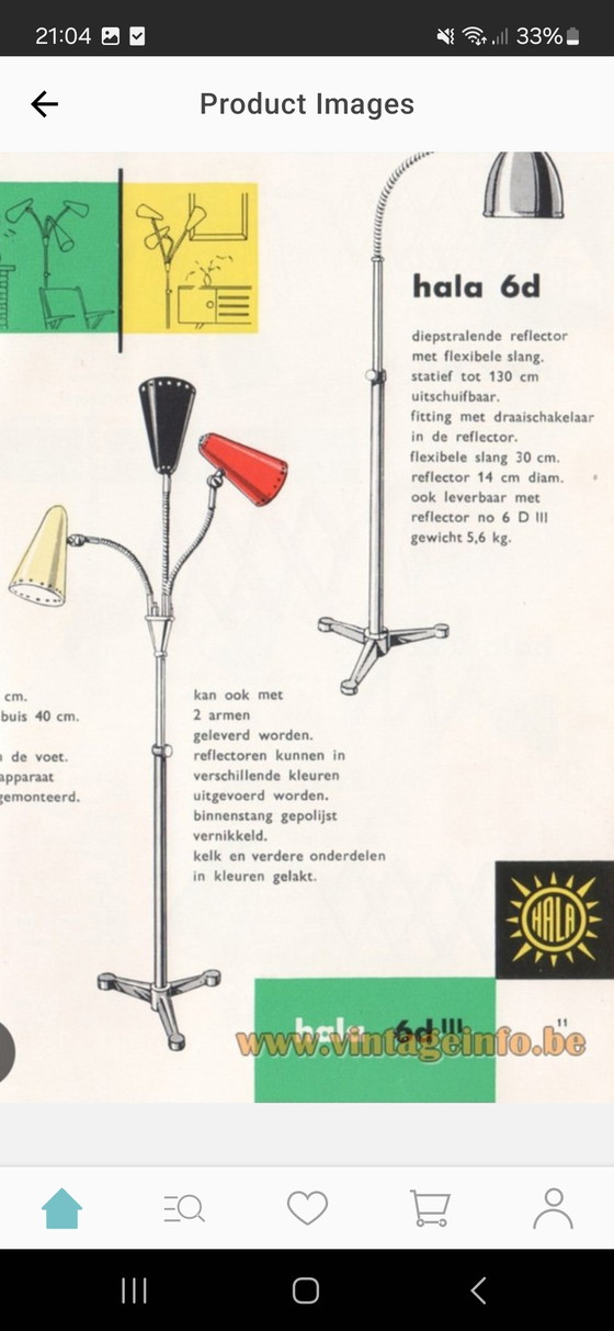 Image 1 of Hala Mid Century floor lamp by Busquet