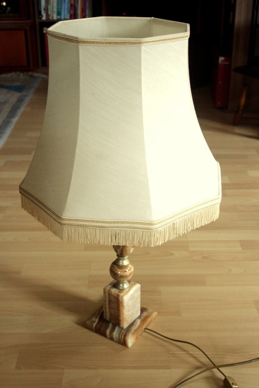 Vintage large living room lamp table lamp on onyx base