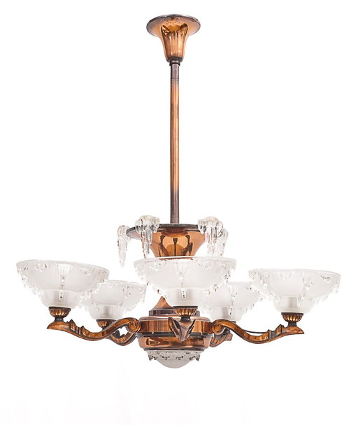 6-light chandelier Ezan Art Deco